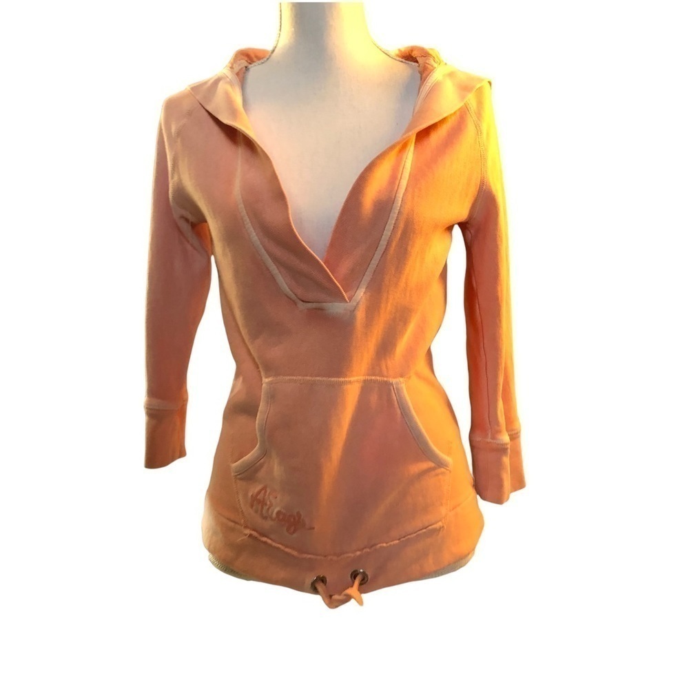 American Eagle Outfitters - Womens Peach Colored Pullover Hoodie Size Small